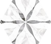 Bardiglio Hexagon Flower. Декор (17,5x20)