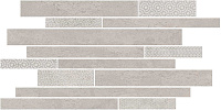 SBM009/SG4583 Ламелла серый светлый мозаичный. Напольный декор (25x50,2)