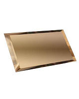 Прямоугольная зеркальная бронзовая плитка с фацетом 10мм (ПЗБ1-01). Настенная плитка (12x24)